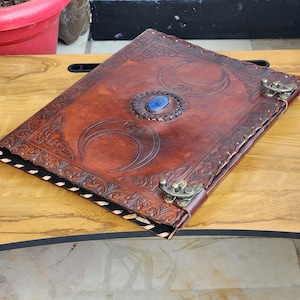 Leather Ring Binder, Leather Portfolio for Men, Leather Grimoire Binder, 3 Inch Ring Binder, Leather 3 ring binder, Leather Organizer