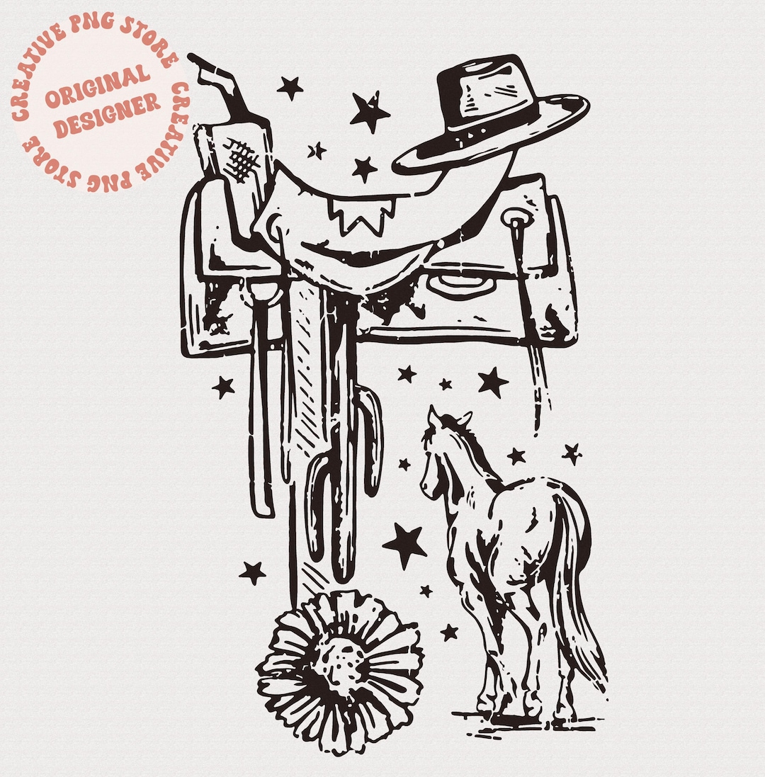Western Desert Png, Western Shirt Design Png, Horse Png, Western