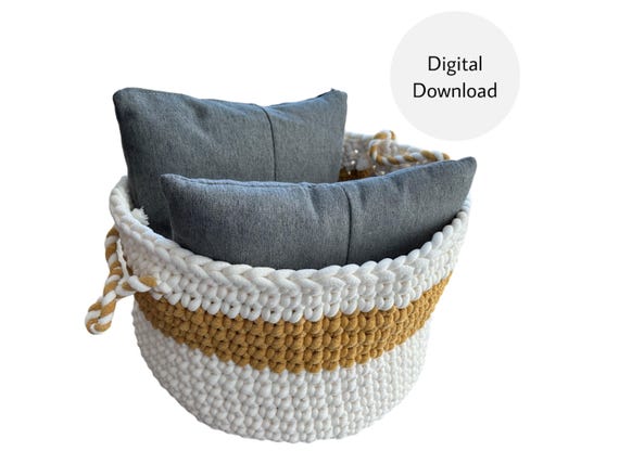 Crochet Pattern Bernat Plush Big Basket Crochet Pattern Laundry Basktet Pattern Crochet Basket Pattern Big Basket Crochet Pattern
