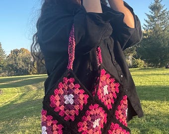 Crochet Pattern, Granny Square Purse Bag, Crochet Bag, Crochet Purse Bag, Crochet Purse, Granny Bag Pattern, Crochet Granny Bag Pattern