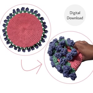 Crochet Pattern Flower Bouquet Placemat Crochet Pattern, Crochet Doily Placemat, Crochet Round Placemat Pattern – Turns into Flower Bouquet
