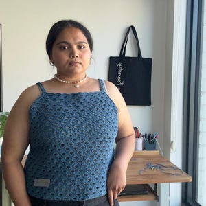 Häkelmuster, Sommer-Tanktop-Muster, Kuppelstich, Plus Size XS-5XL (Digitales PDF)