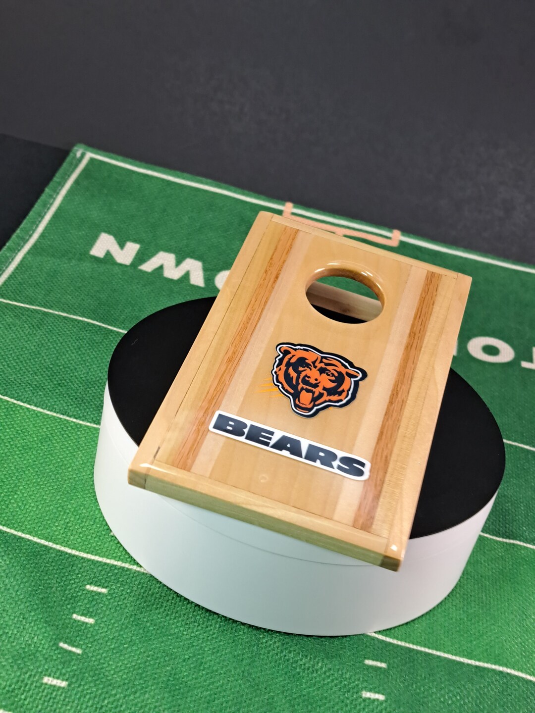 chicago-bears-desk-top-gifts-table-top-cornhole-micro-bag-etsy