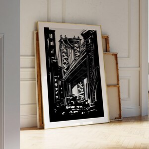 Manhattan bridge art print, New York city | 0259