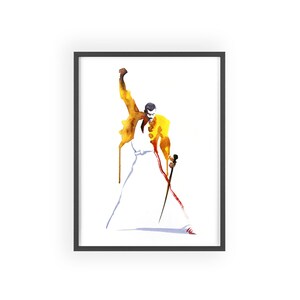 Stampa Giclée musicale incorniciata, stampa murale minimalista di un cantante, cornice in legno nero o naturale, regalo per la festa del papà per gli amanti della musica / 0261