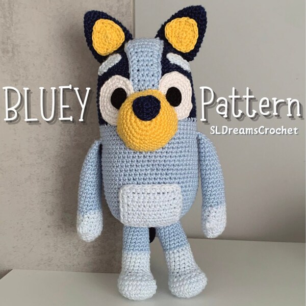 Patrón Bluey, Patrón Amigurumi, Juguete de Ganchillo, Patrón PDF