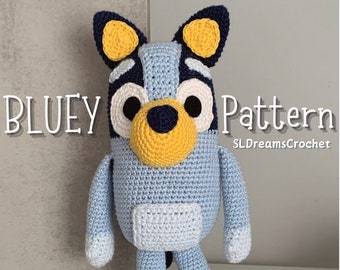 Patrón Bluey, Patrón Amigurumi, Juguete de Ganchillo, Patrón PDF