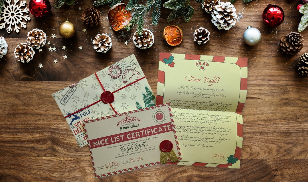 Magical Personalized Santa Letter With Real Wax Seals and Nice List ...