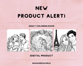 Couples Coloring Pages for Adults – Scenic Romance (PDF Download)
