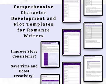 Plantillas de personajes y tramas para novelas románticas: herramientas de escritura (descarga digital)