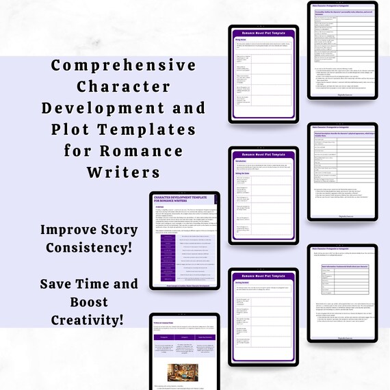 Romance Novel Character & Plot Templates – Writing Tools (Digital Download)