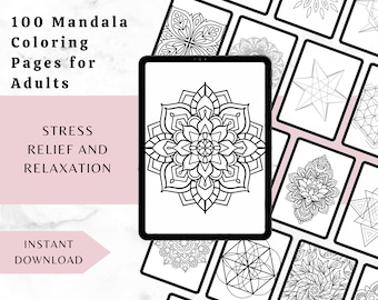 100 Mandala Coloring Pages – Stress Relief Geometric Designs (printable ...