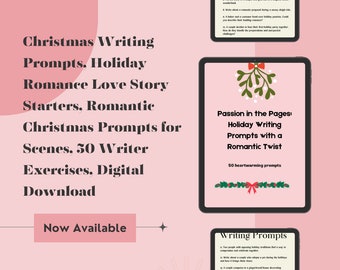Festive Writing Prompts Bundle - Spark Some Romance this Holiday Season, 50 Creative Exercises, Digital Download
