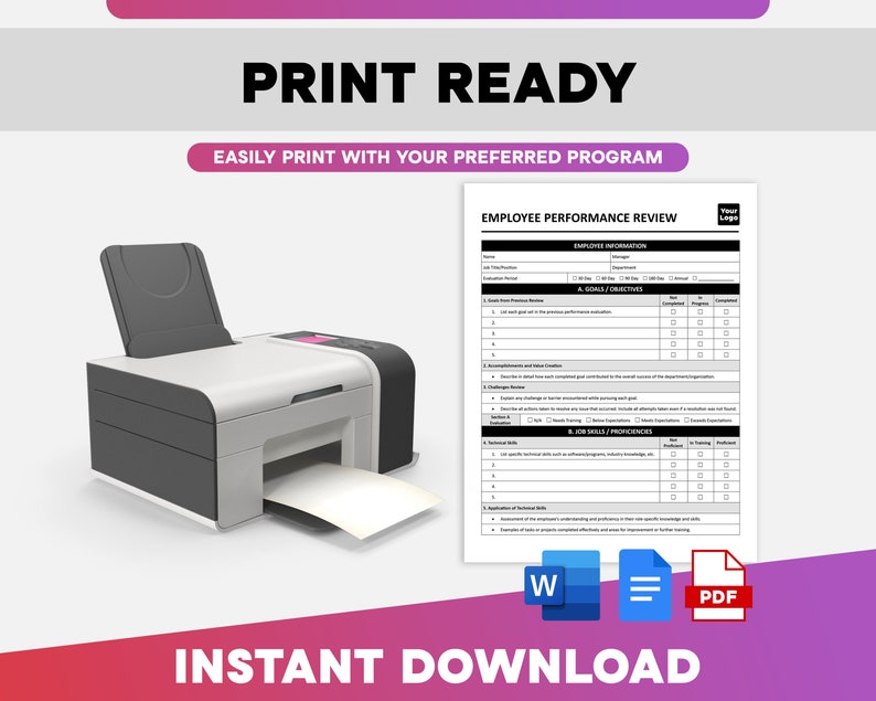 Employee Performance Review | Employee Self-assessment Form Template ...
