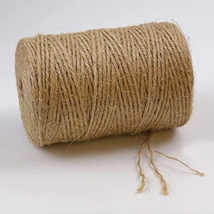 328Ft Natural Jute Twine 2MM String For Crafts Gardening Plant Gift  Wrapping Packing Wedding Decor