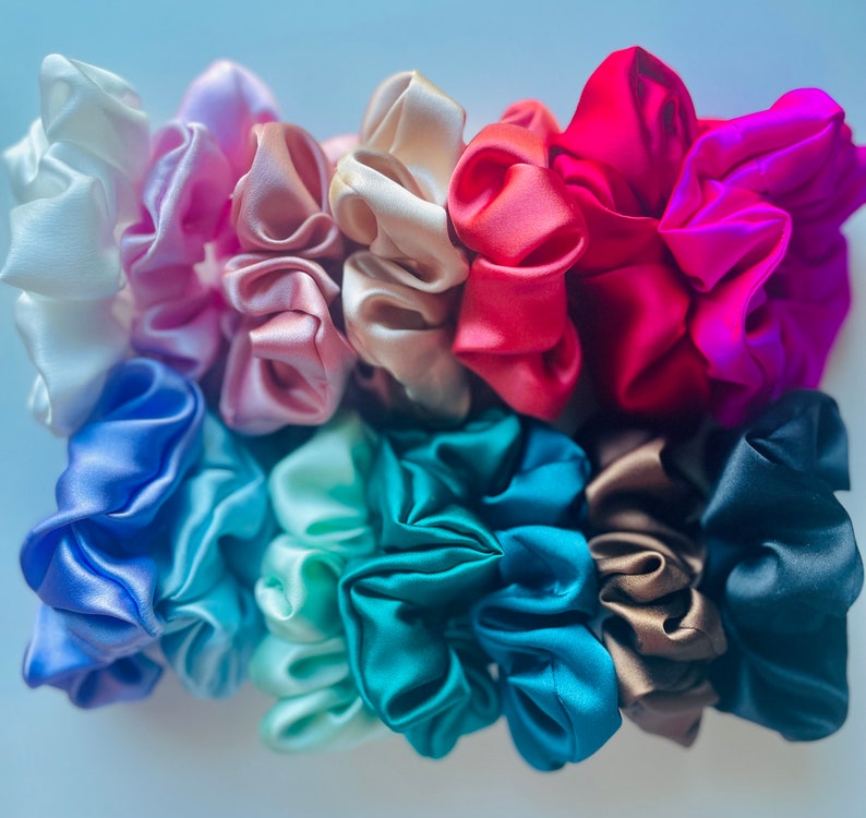 100% Mulberry Silk Scrunchies image 1