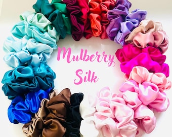 100% Mulberry Silk Scrunchies