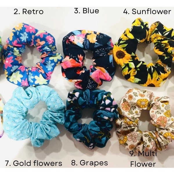 Floral Scrunchies