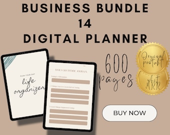 14 Business planer, modèle de paquet. Produit original. 600 pages. Pentecôte MRR. Vous pouvez générer des revenus positifs avec ce modèle.