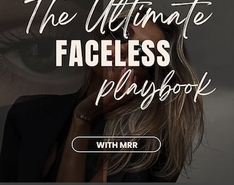 Livre de jeu ultime sans visage | 107 pages de formation étape par étape en marketing numérique | Modèle de toile modifiable avec MRR