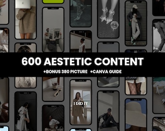 600 +380 (image bonus) Photos de sans visage | Guide Canva/Pack de modèles | Contenu DPP pour Instagram, bobines et cours