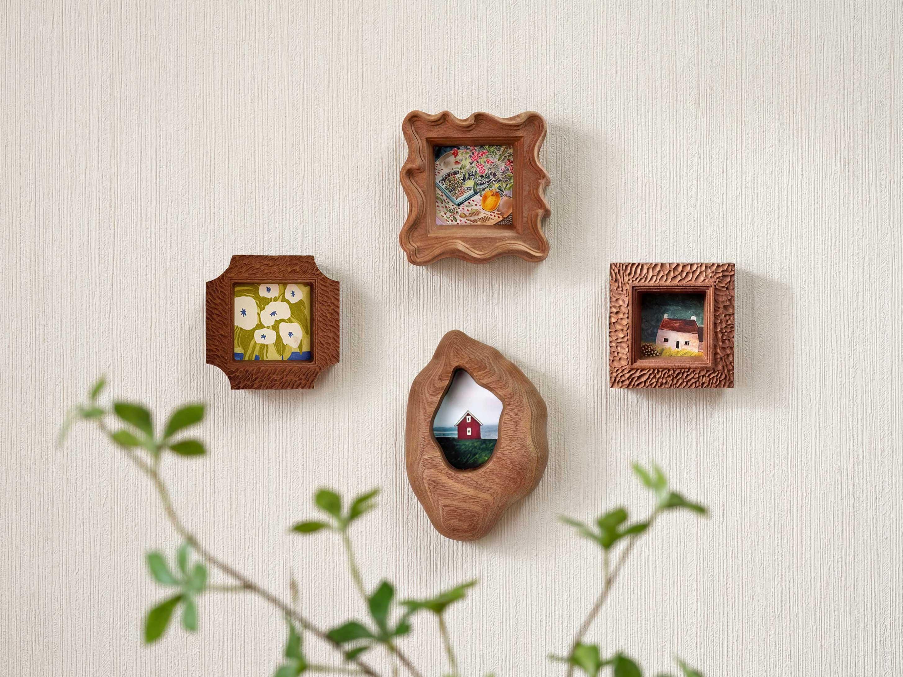 Wood carving flower frame - Etsy 日本