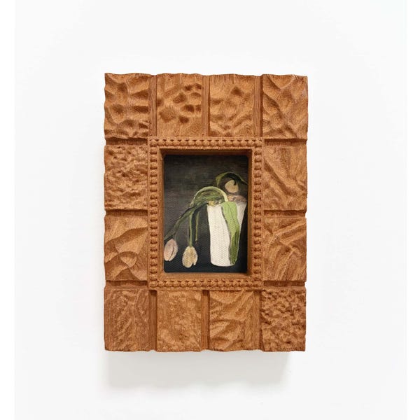 Hand Carved Wood Picture Frame, Organic Modern Wall Decor, Textured Wood Art, Tabletop or Wall Display, Housewarming Gift