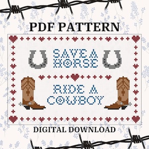 Save A Horse <3  - cross stitch pattern - PDF