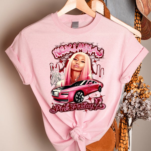 Nicki Minaj Shirt, Nicki Minaj Vintage Shirt, Pink Friday 2 Airbrush Nicki Minaj Shirt, Nicki Minaj Funny shirt