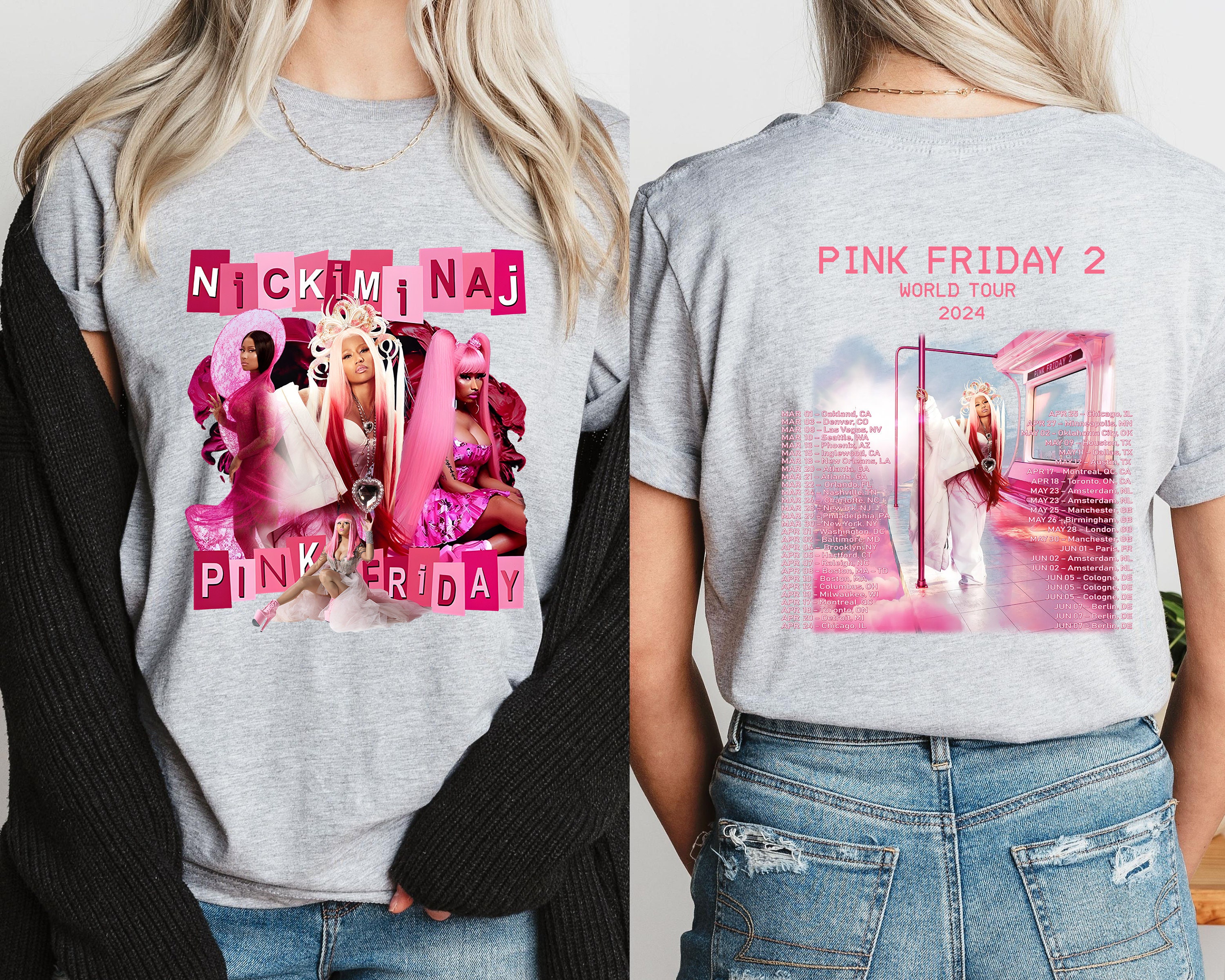 Limited Nicki Minaj Pink Friday 2 Tour Vintage Shirt,Retro Nicki Minaj World Shirt,Pink Friday 2 Sweatshirt,Gag City Shirt,Gift For Fans