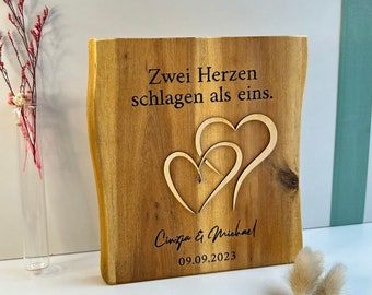 Cadeau de mariage personnalisé • Signe d'amour • Panneau en bois personnalisé • Idée cadeau personnalisée • Cadeau d'anniversaire de mariage • Chêne