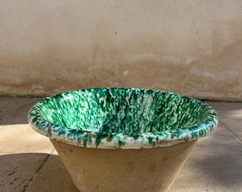Antique Italian Ceramic Bowl from Puglia