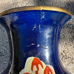 Vintage Vase Ceramic Vase Handmade Vase Pottery Vase Floral Hand-painted Vase Italian Vase image 6