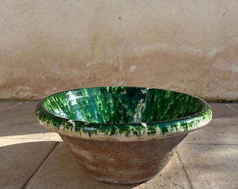 Antique Italian Ceramic Bowl from Puglia