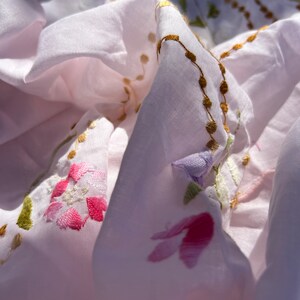 Italian vintage tablecloth hand embroidered organza tablecloth image 4