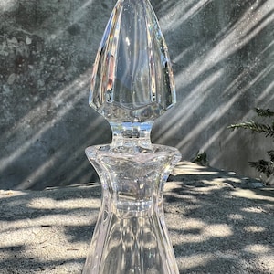 Vintage Kristall Dekanter Karaffe Karaffe Cristal Antik Mid Century Italienischer Glashersteller Cristal Bild 2