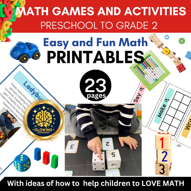 Math Activities and Games for Young Children Printables Instant ...