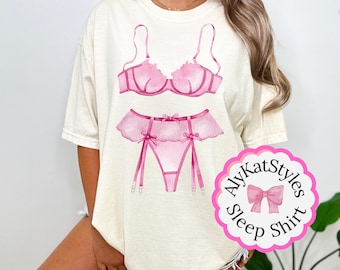 Bridesmaid Pajamas - Bride Getting Ready Outfit, Sleep Shirt, Matching Bachelorette Shirt, Cotton Nightgown Hen Party Pyjamas, Bride Gift