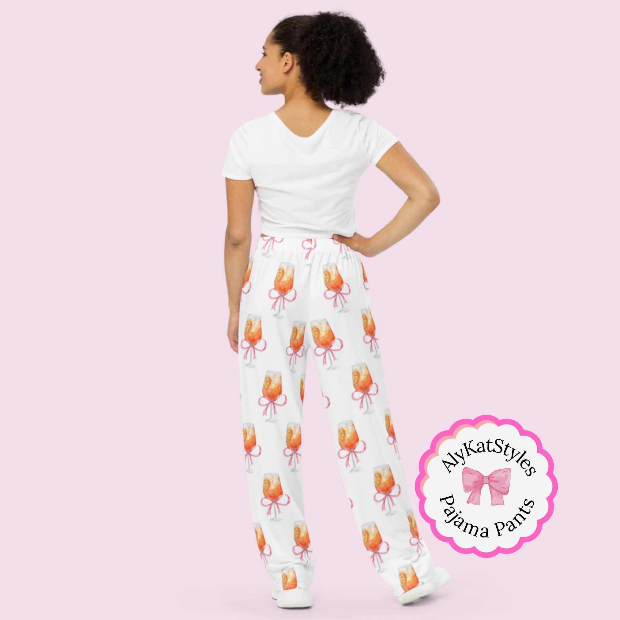Aperol Spritz Pajama Pants, Cocktail Print Lounge Clothes - Etsy