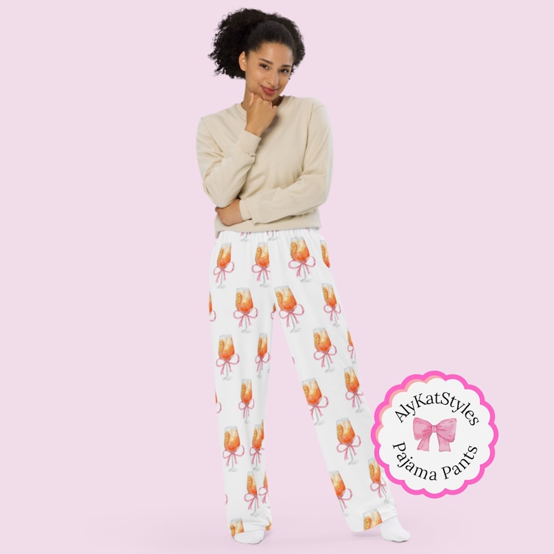 Aperol Spritz Pajama Pants, Cocktail Print Lounge Clothes - Etsy