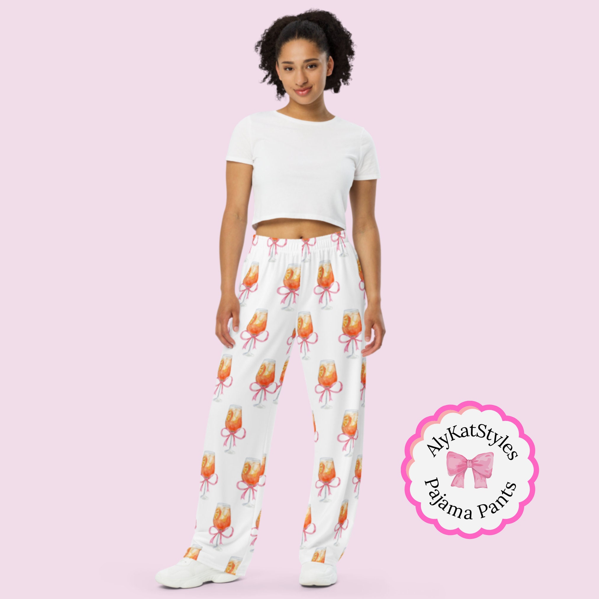 Aperol Spritz Pajama Pants, Cocktail Print Lounge Clothes - Etsy
