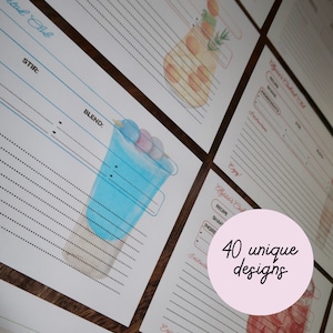 Cocktailrezeptkarten, anpassbares Design, einfache Cocktailrezepte, perfektes Geschenk für Einweihungsparty, Brautparty oder Junggesellinnenabschied