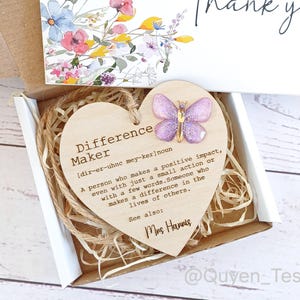 Regalo de mariposa 3D que marca la diferencia, regalo personalizado de agradecimiento para enfermeras, buzón de recuerdo, regalo para amigos, regalos de agradecimiento para maestros