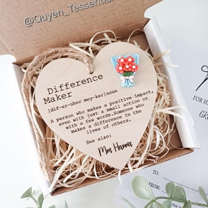 Ramo de flores en 3D que marca la diferencia, regalo personalizado de agradecimiento para maestros, regalo de despedida, regalos de agradecimiento/jubilación para maestros
