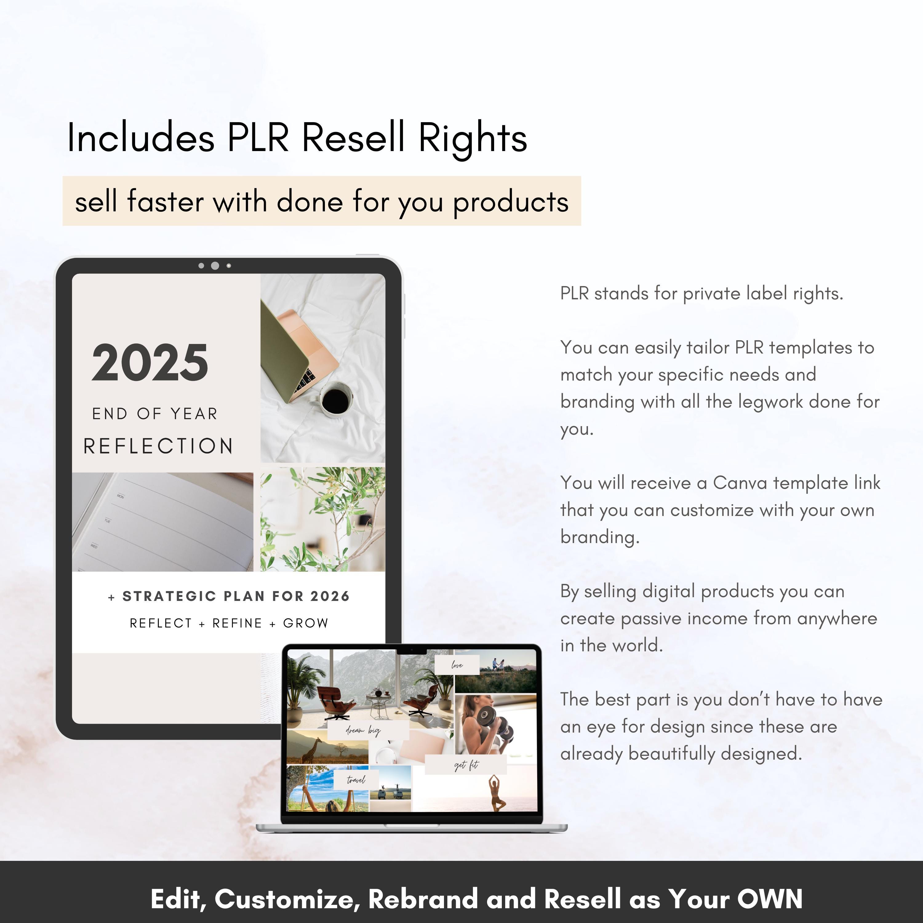 2025 PLR Yearly Review With Resell Rights (PLR), 2026 Vision Board ...