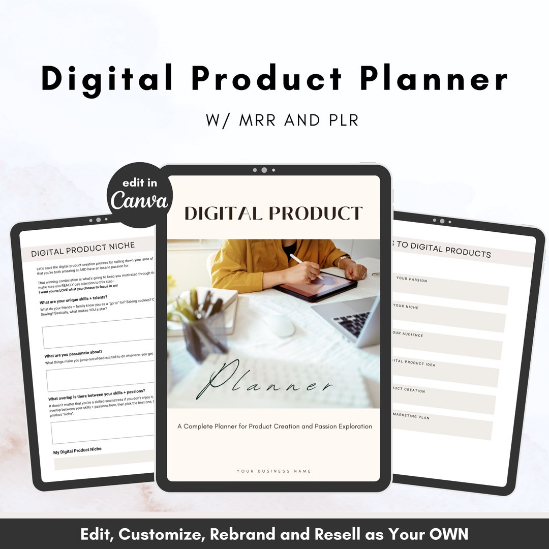 Digital Product Planner and Workbook With Private Label Rights (PLR ...
