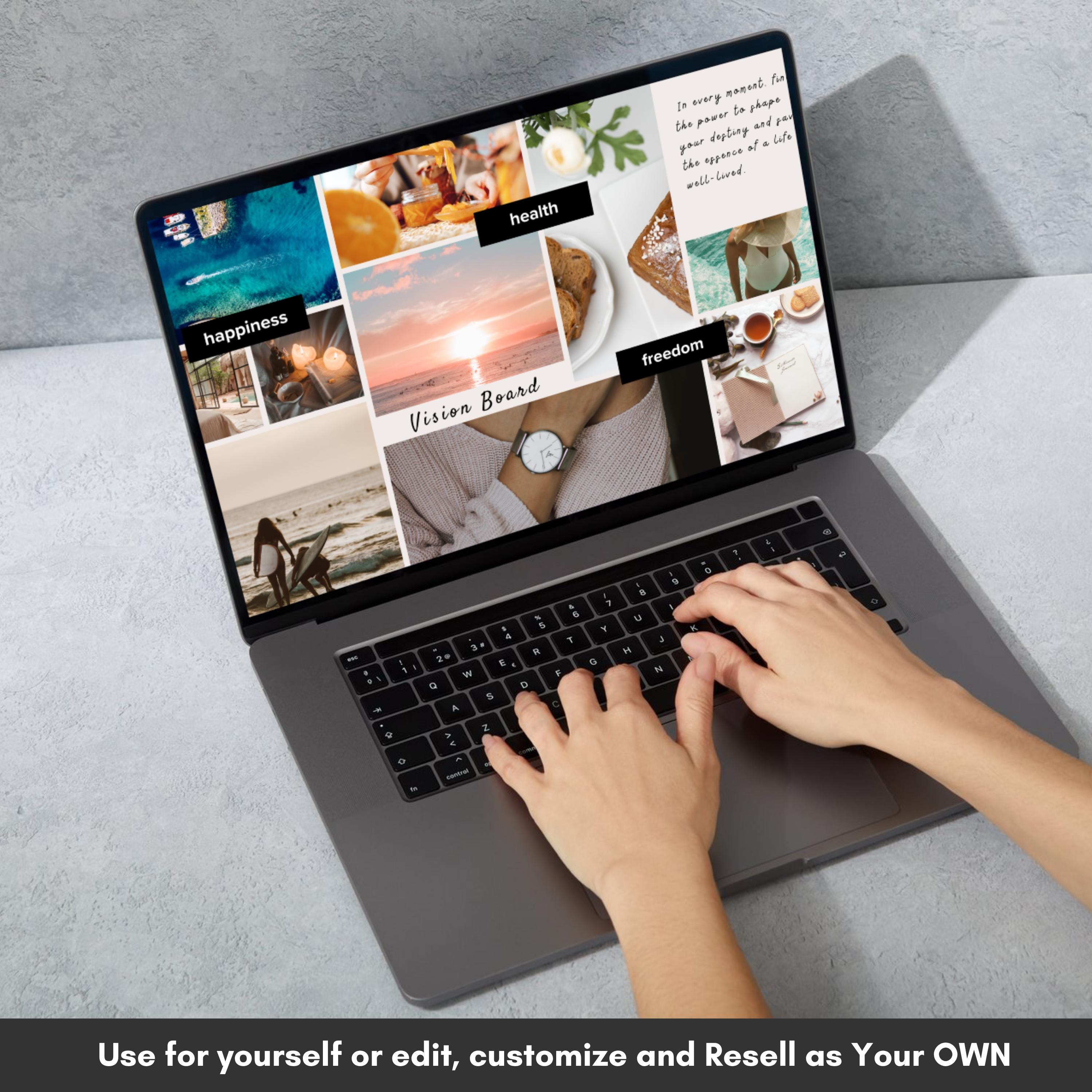 PLR 2026 Vision Board Canva Template, Manifestation, Dream, PLR Resell ...