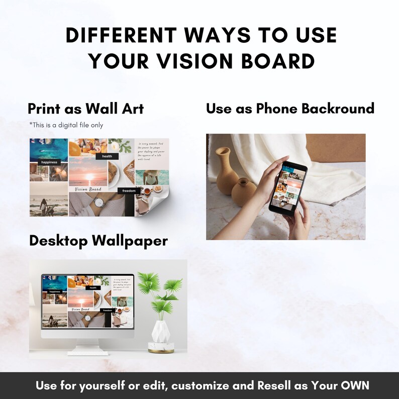 PLR 2026 Vision Board Canva Template, Manifestation, Dream, PLR Resell ...