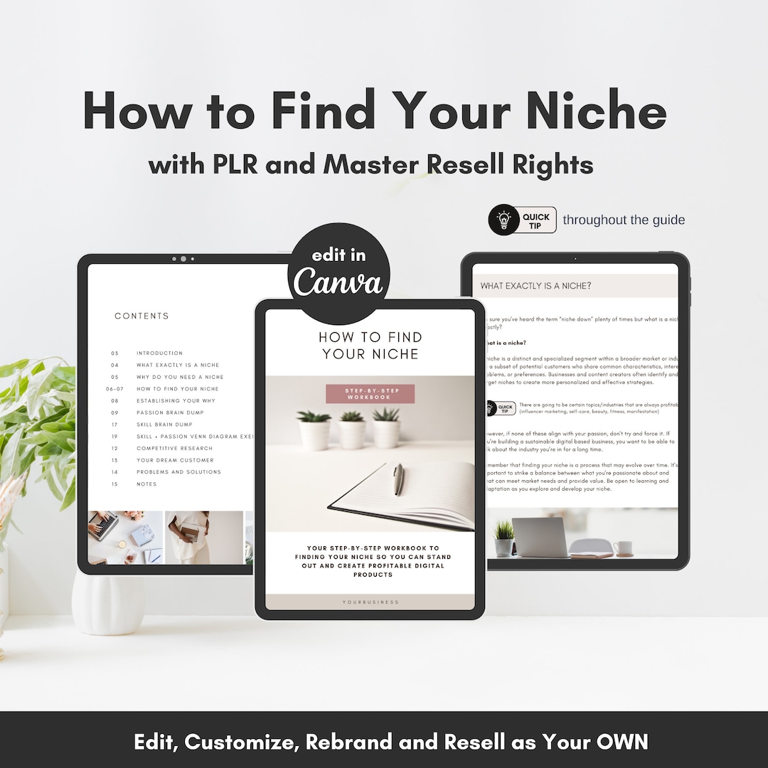 PLR How to Find Your Niche Ebook, Done for You, Master Resell Rights ...