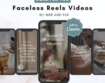 Faceless Reels With Master Resell Rights and PLR, Done For You Neutral Videos with Hooks For Digital Marketing Faceless Instagram Accounts
